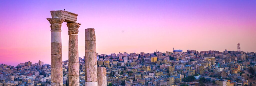 An image of ancient columns illustrating the rich history of the Levant.